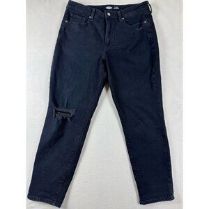 Old Navy Women's O.G. Straight Jeans High Rise Secret-Slim Pockets Blue Size 12